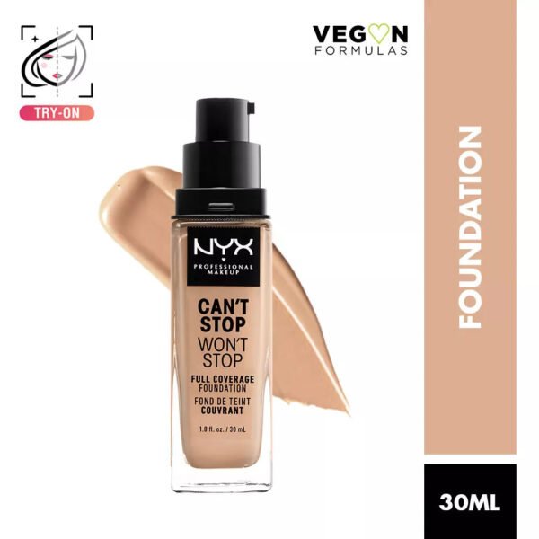 NYX Professional Makeup Can't Stop Won't Stop Full Coverage Foundation - 30ml - Image 2