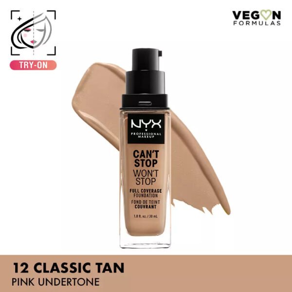 NYX Professional Makeup Can't Stop Won't Stop Full Coverage Foundation - 30ml - Image 8