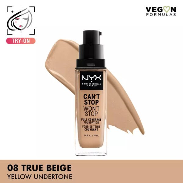 NYX Professional Makeup Can't Stop Won't Stop Full Coverage Foundation - 30ml - Image 5