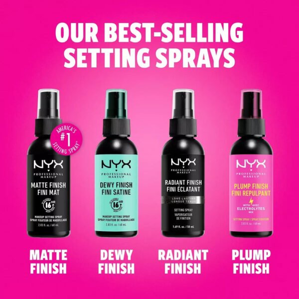 NYX PROFESSIONAL MAKEUP Makeup Setting Spray, Dewy Setting Spray for 16HR Make - Image 6